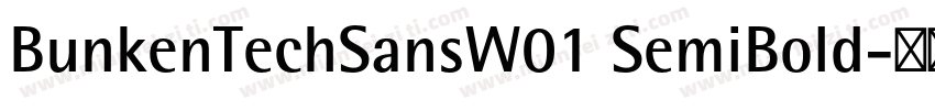 BunkenTechSansW01 SemiBold字体转换